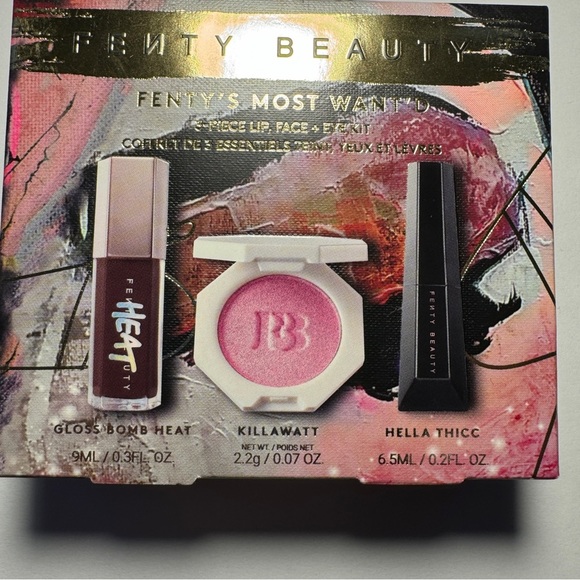 3pc Fenty Most Want'd 2024 Holiday Set Hot Chocolit Gloss Mascara Highlighter - Picture 2 of 9